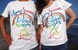 画像2: Love＆Peace【愛と平和】レインボー文字×ラメ虹Tシャツ (2)