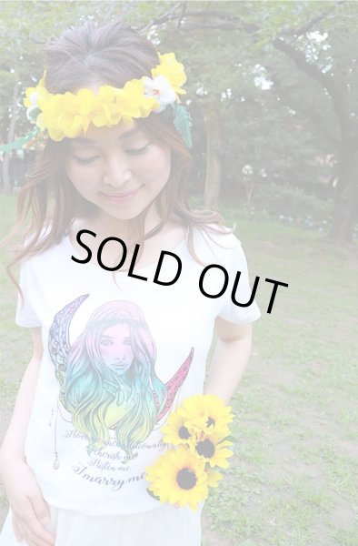 画像3: 自分自魂との結魂Tシャツ【夜の虹色の月×ラメ女神version】 (3)