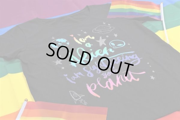 画像14: Alien【宇宙人専用】宇宙人用☆地球観光Tシャツ２色（白・黒） (14)