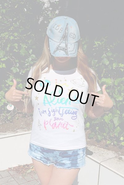 画像2: Alien【宇宙人専用】宇宙人用☆地球観光Tシャツ２色（白・黒） (2)