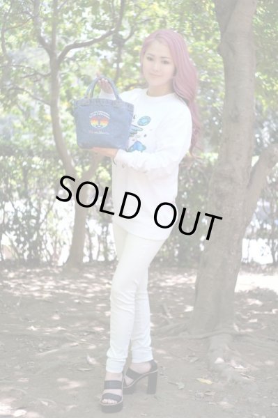 画像8: ラインストーンデニムバック【ライトワーカー＆アースキーパーのメッセンジャーバック】 (8)