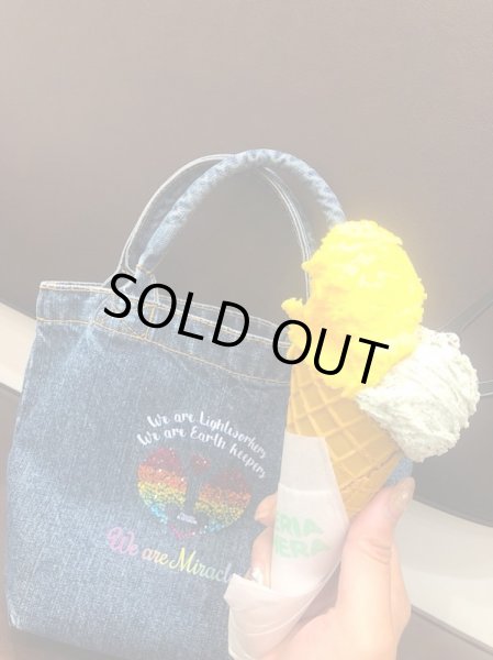 画像11: ラインストーンデニムバック【ライトワーカー＆アースキーパーのメッセンジャーバック】 (11)