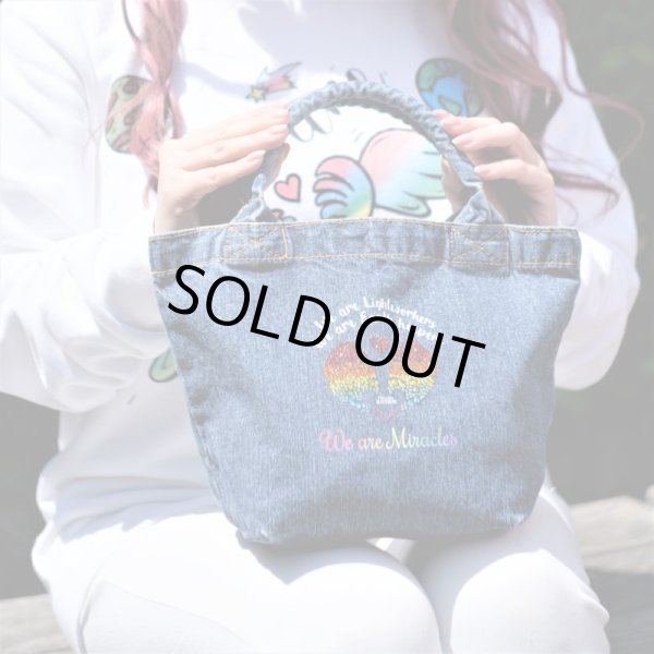 画像5: ラインストーンデニムバック【ライトワーカー＆アースキーパーのメッセンジャーバック】 (5)