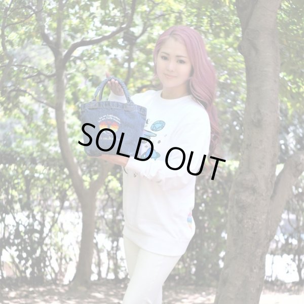 画像4: ラインストーンデニムバック【ライトワーカー＆アースキーパーのメッセンジャーバック】 (4)